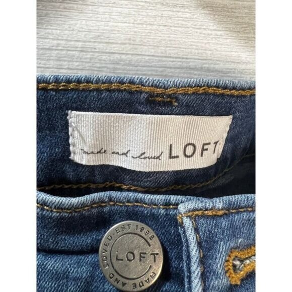 Loft Womens Modern Skinny Jeans Dark Wash‎ Size 27/4 - Picture 4 of 4